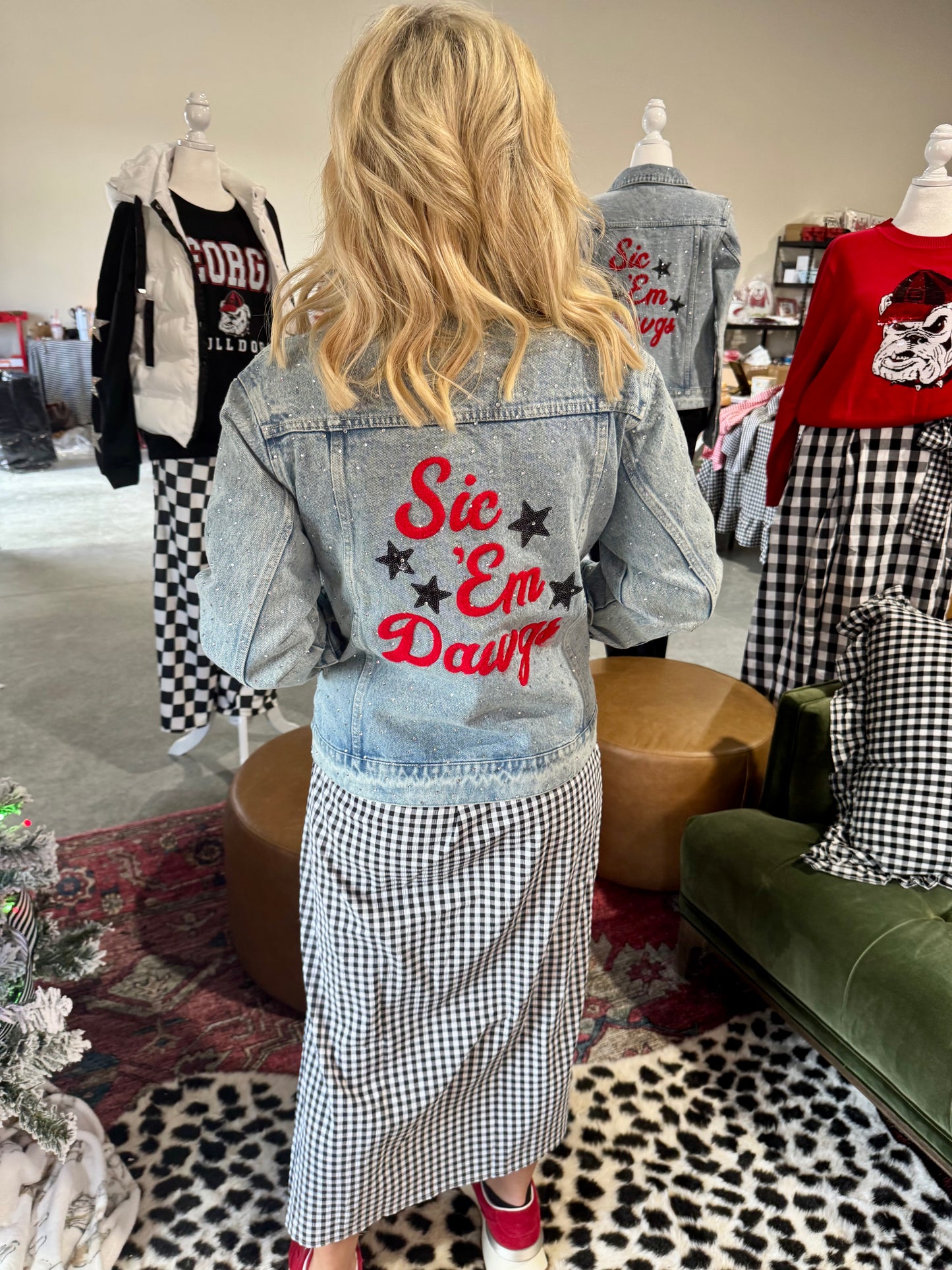 Licensed denim jacket Go dawgs