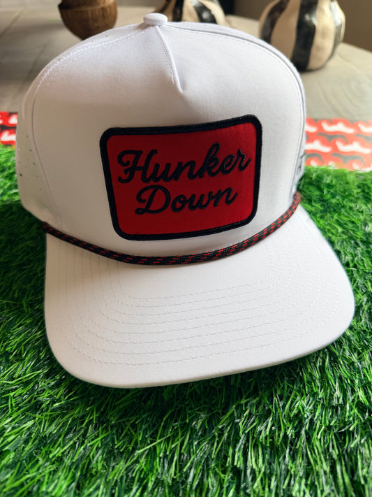 Hunker down hat rope style