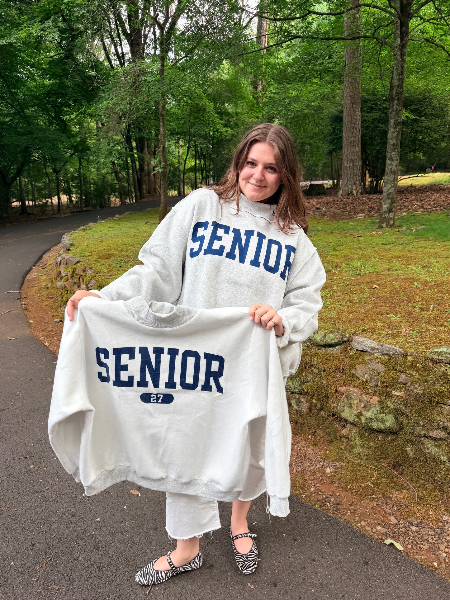 Reversible senior mock neck