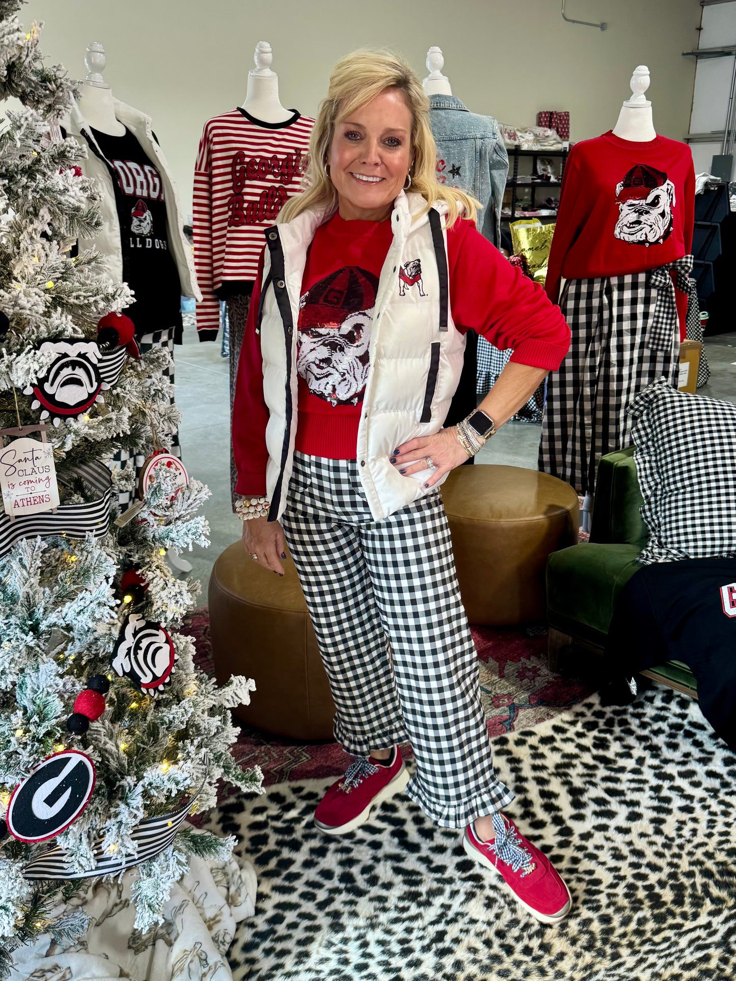 Red bulldog sweater licensed