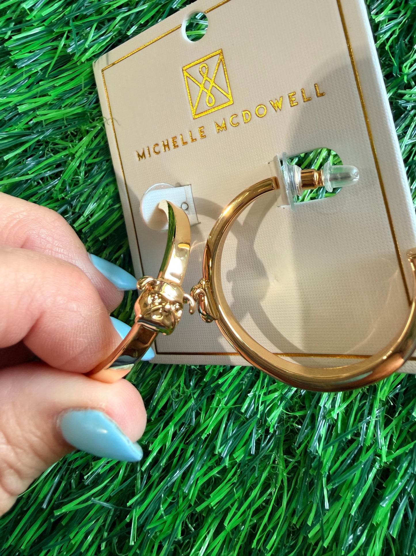 Gold hoops bulldog