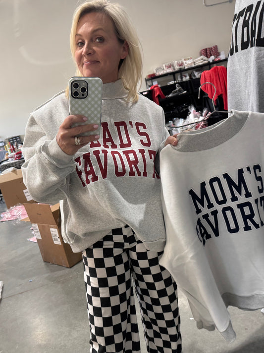 Moms favorite dads favorite mock neck
