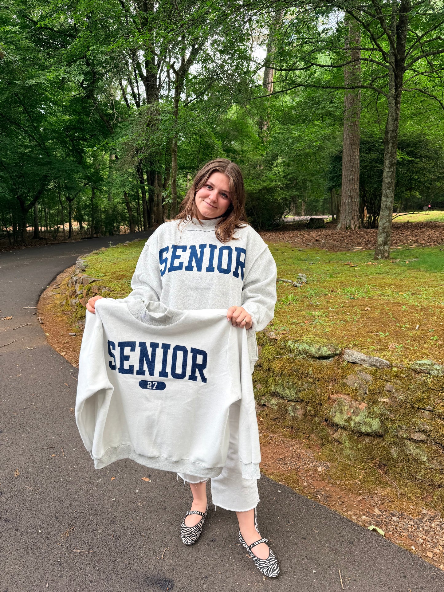 Reversible senior mock neck