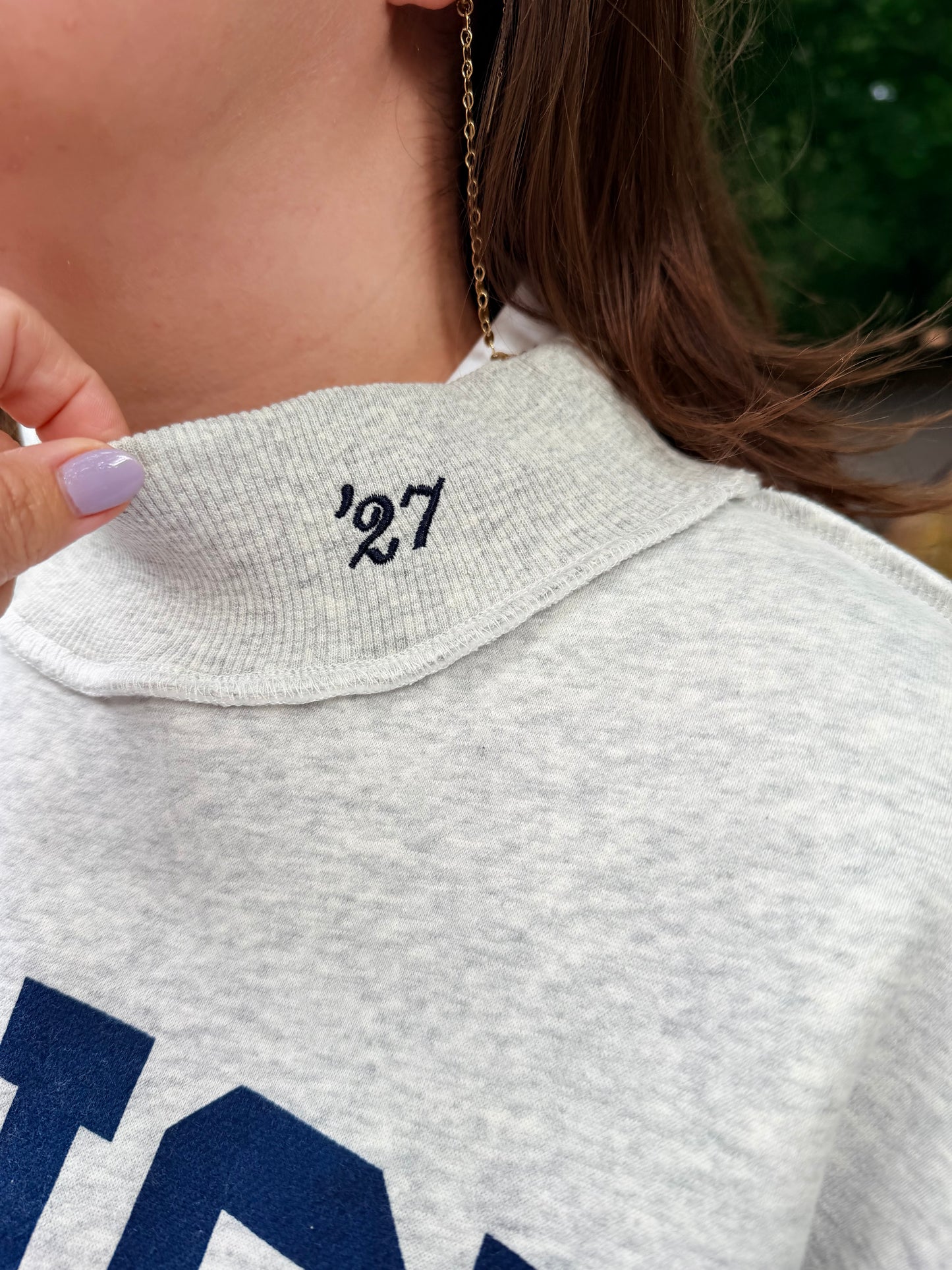 Reversible senior mock neck