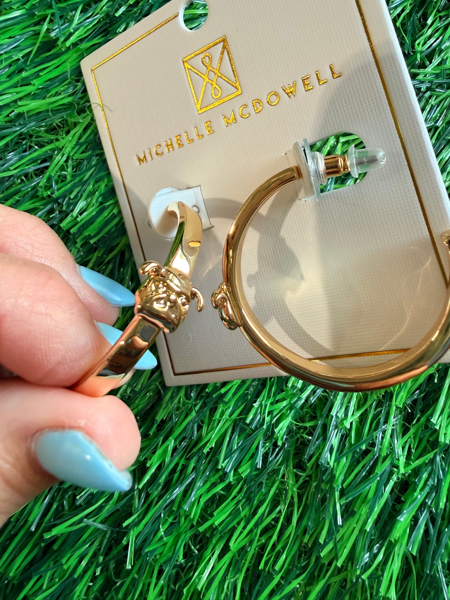 Gold hoops bulldog