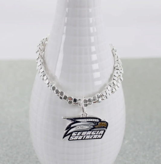 Georgia southern crystal logo stretch bracelet