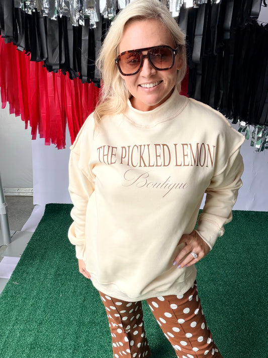 Pickled lemon mock neck oversized