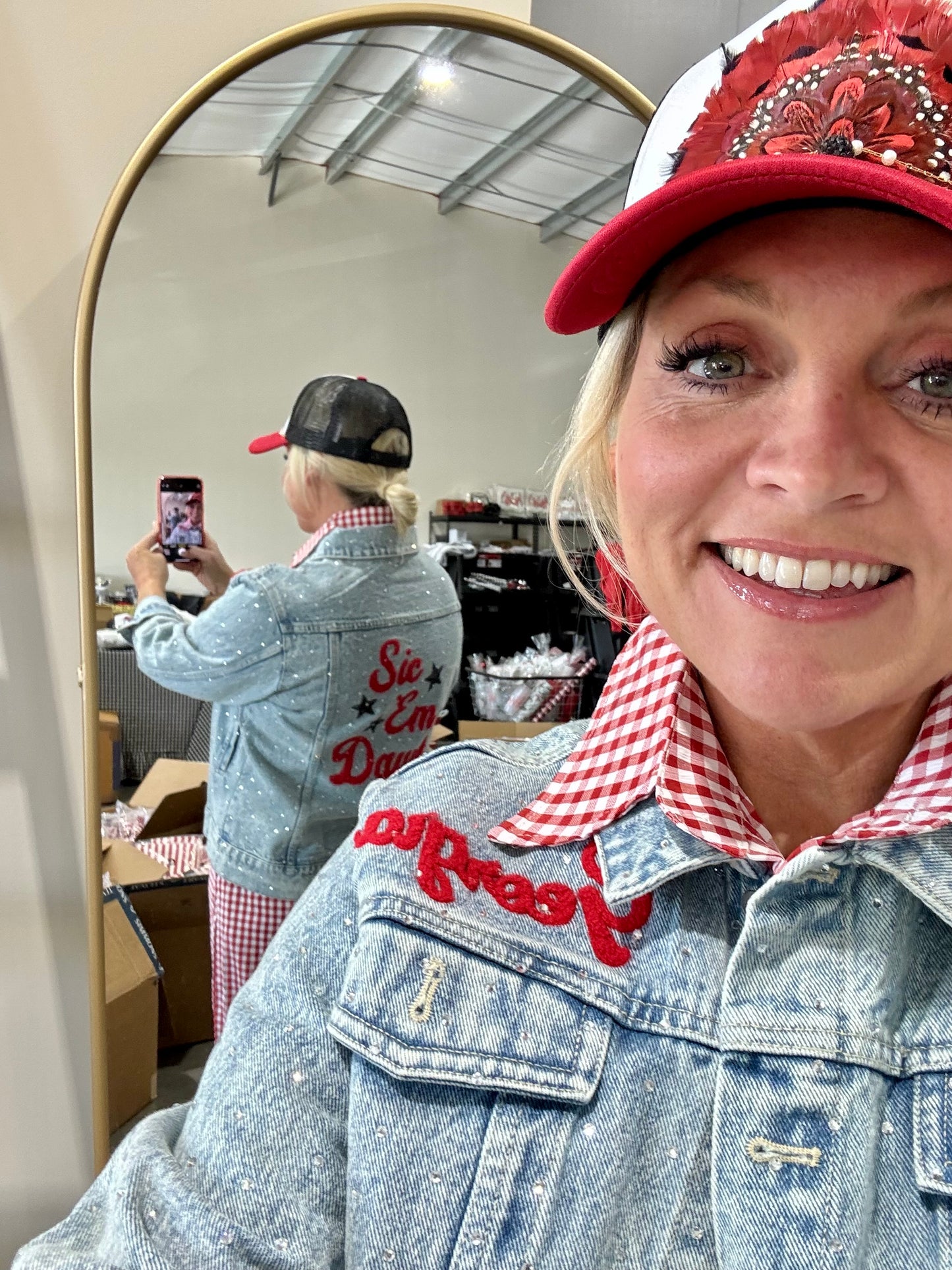 Licensed denim jacket Go dawgs