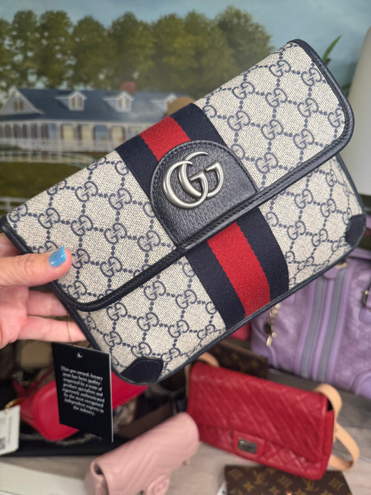 Unused Gucci GG Ophidia body/belt bag Navy