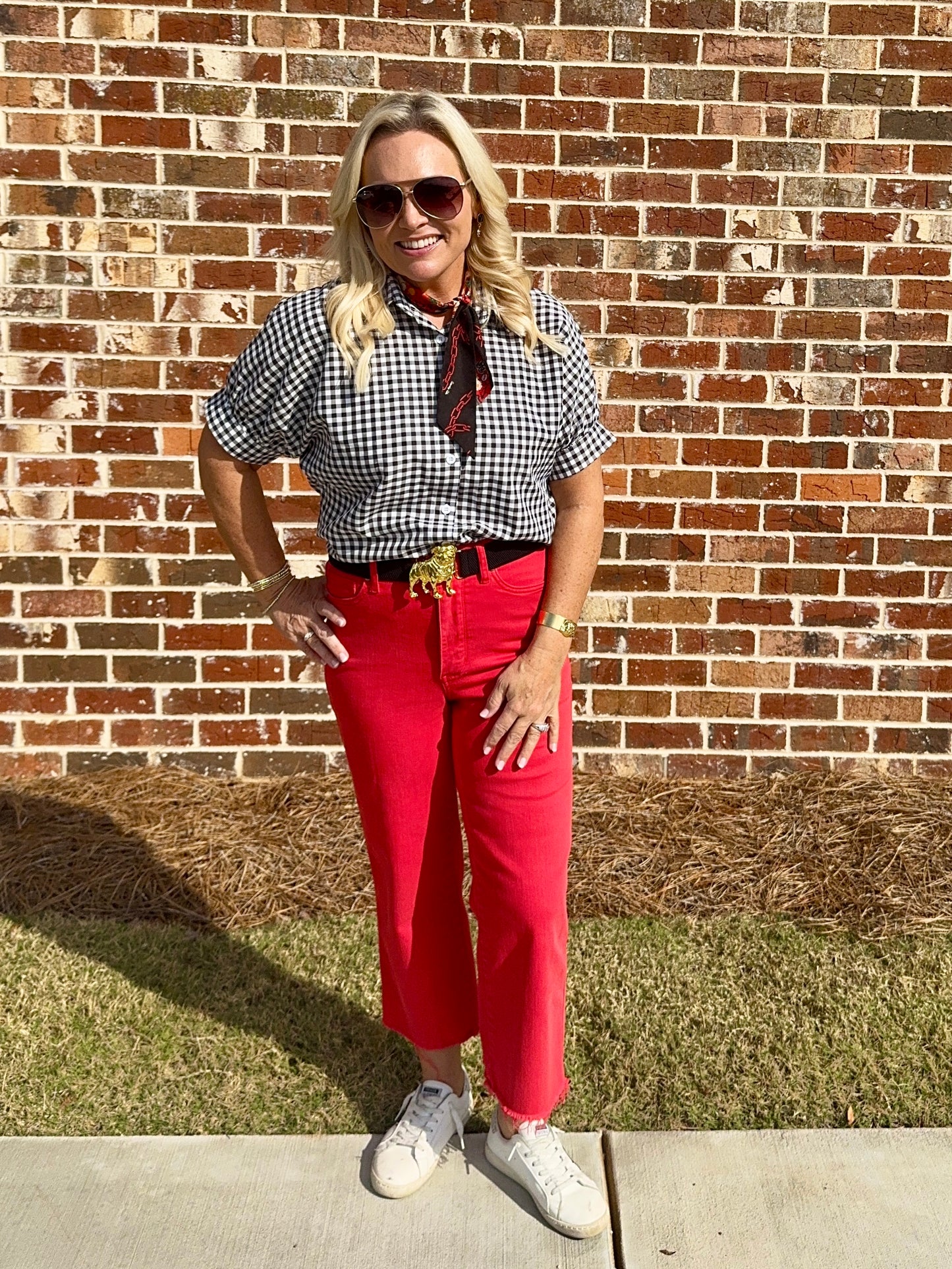 Gingham collection black and white up to 2XL!