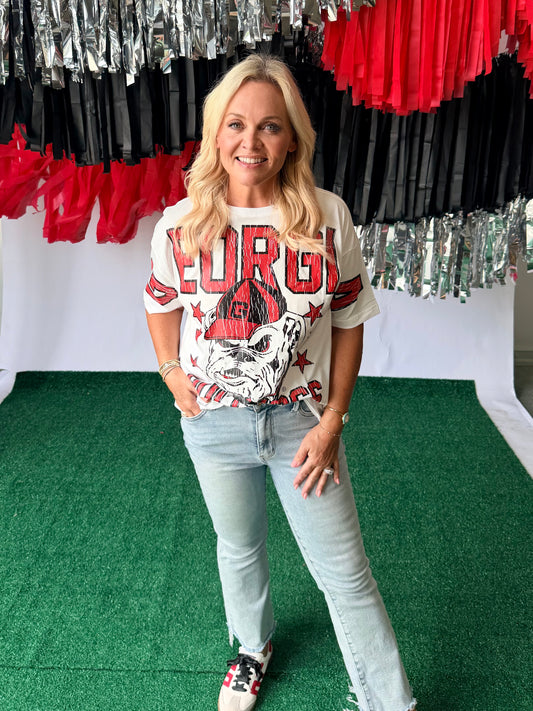 Oversized licensed tee Georgia bullodgs