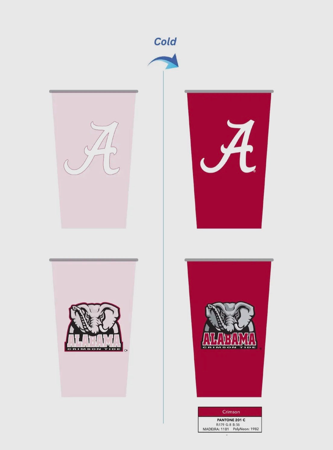 Alabama color changing cup