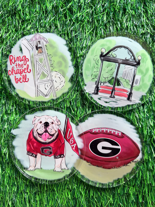 Coasters set of 4 acrylic licensed
