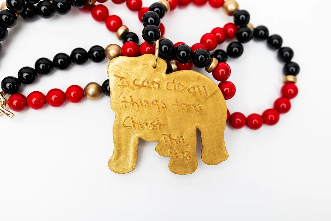 Red and Black Double Jade with Bulldog
