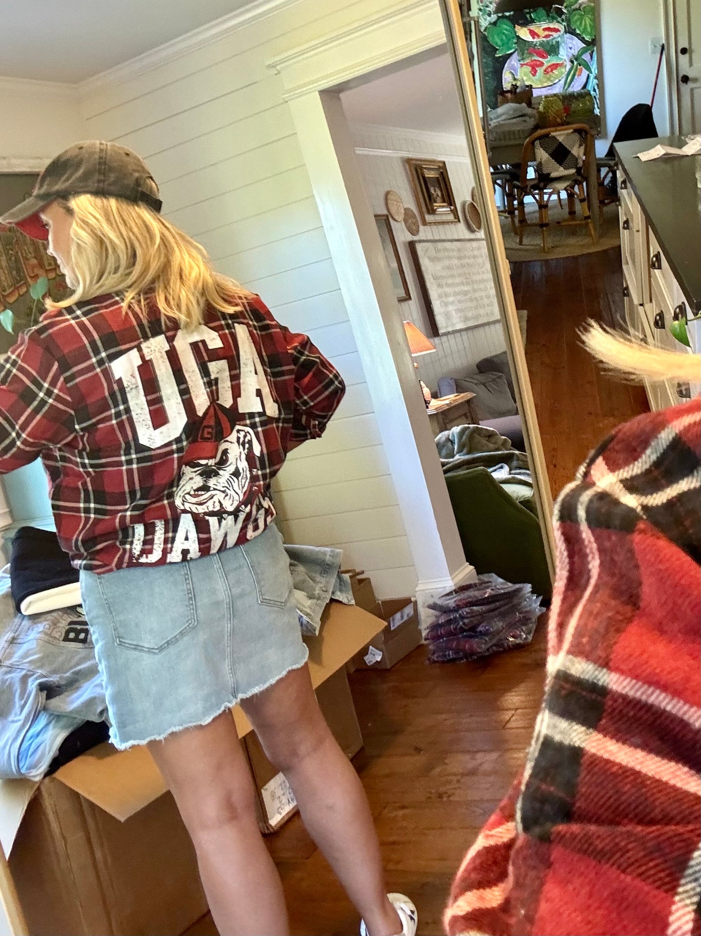 UGA fall collection Georgia oversized flannel