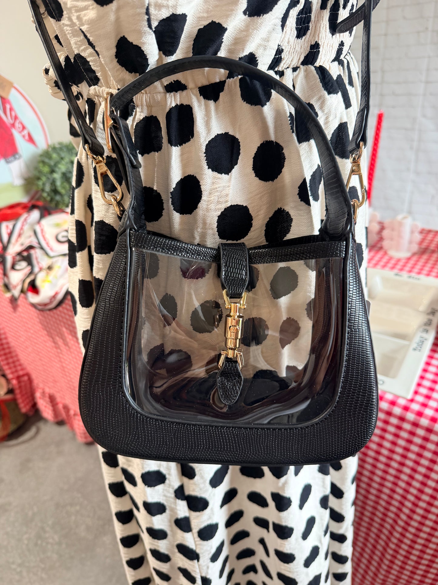 The Paige black stadium bag