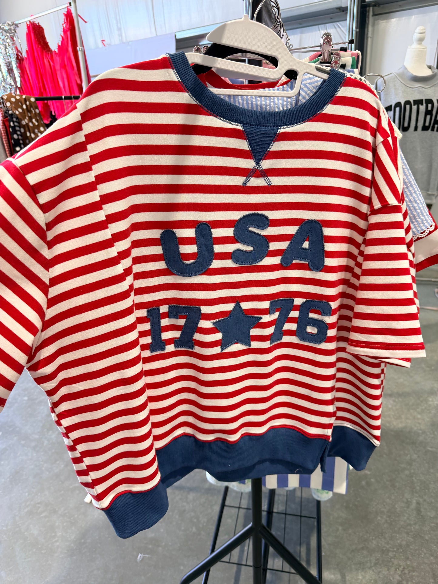 4th of July top oversized