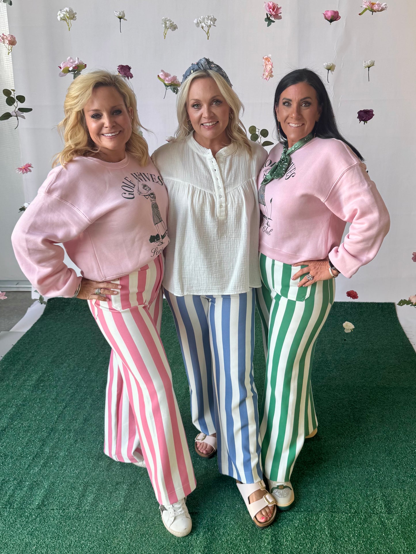 Pink stripe pants