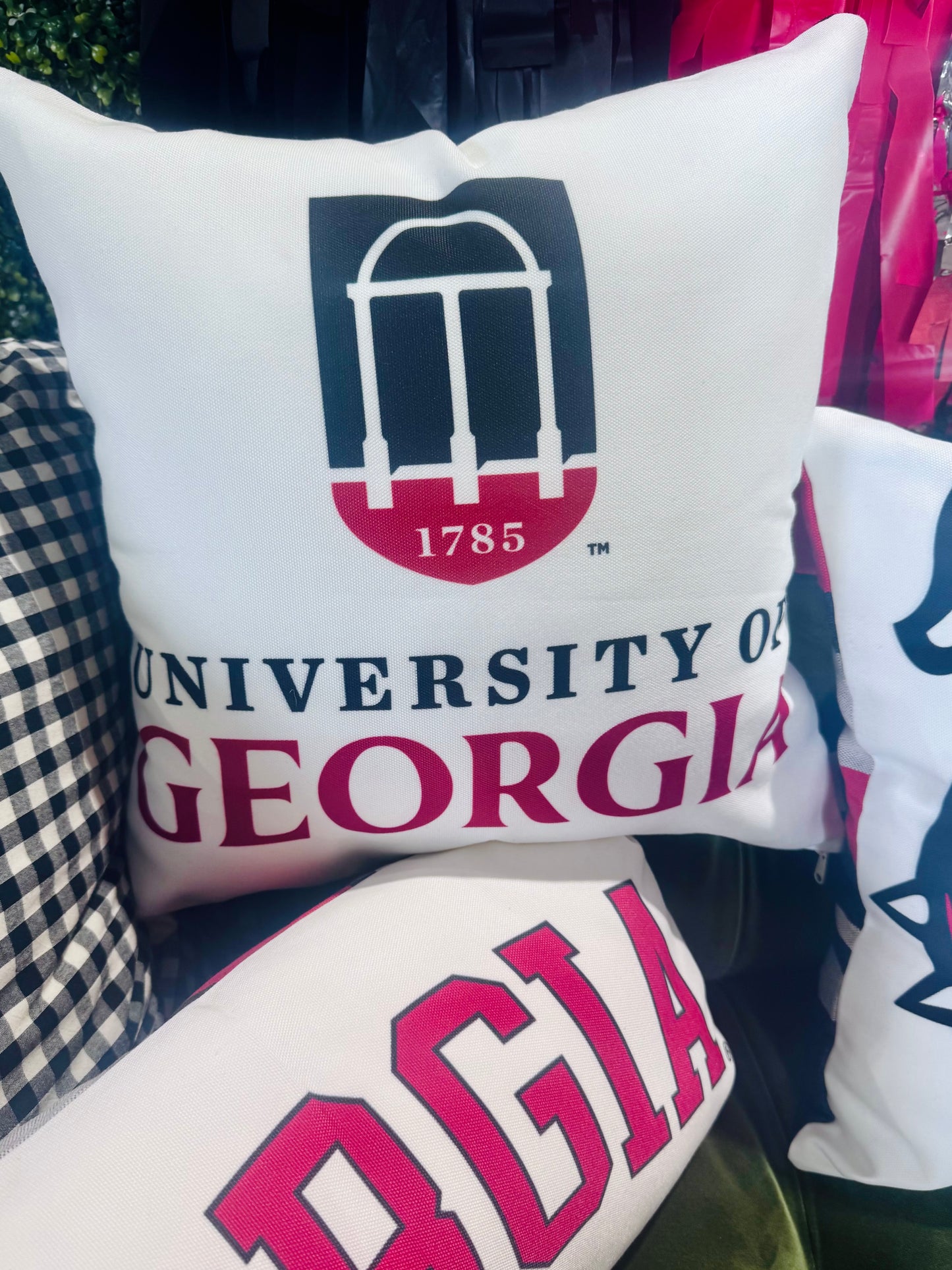 University of georgia arch pillow cover licensed
