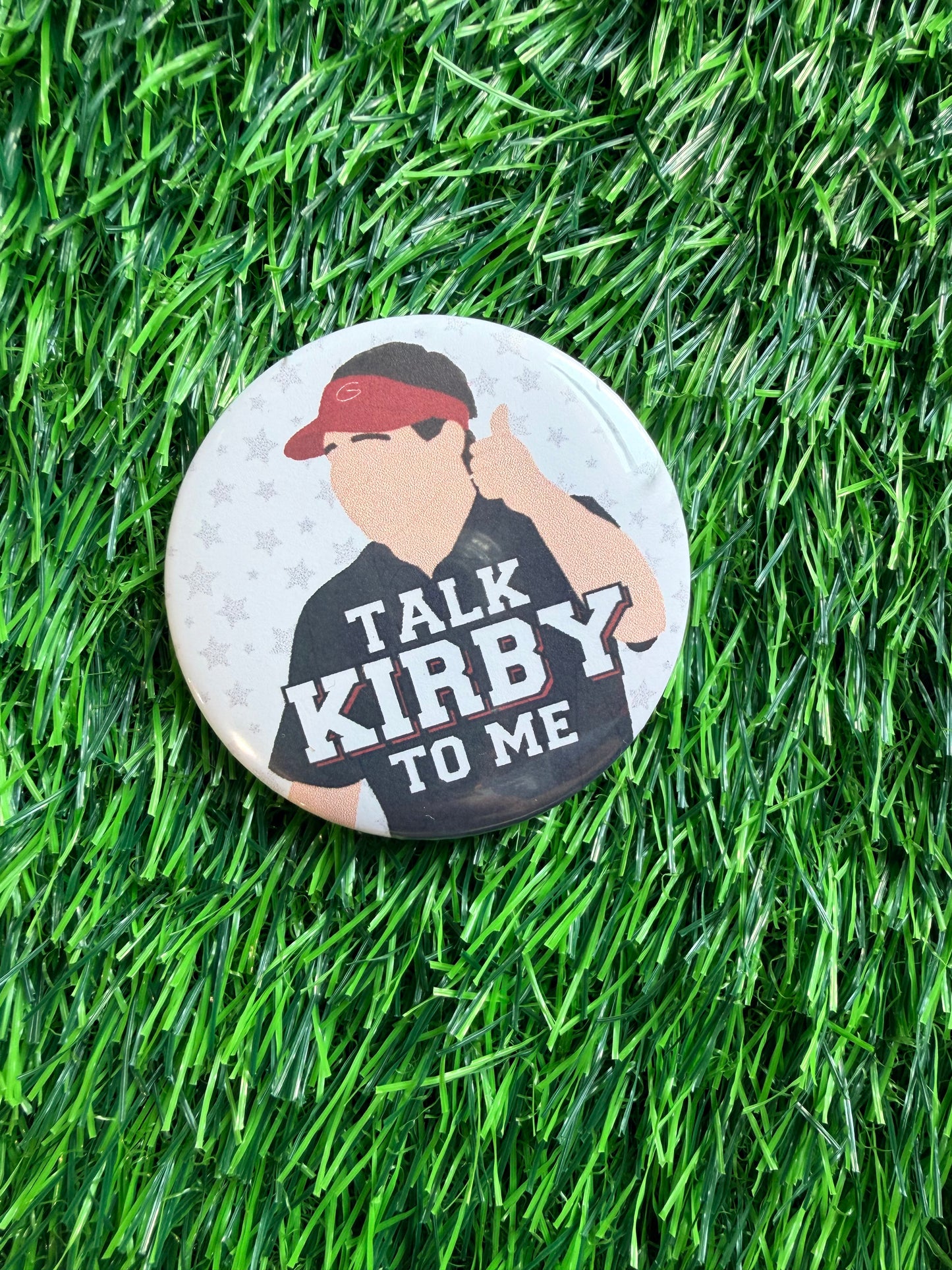 Talk Kirby to me game day pin