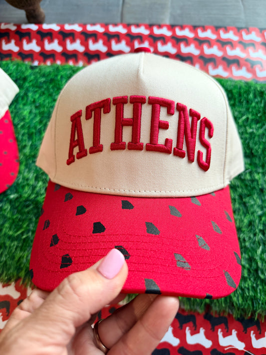 Athens hat embroidered