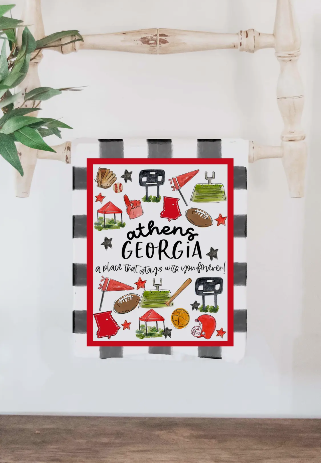 Athens tea towel
