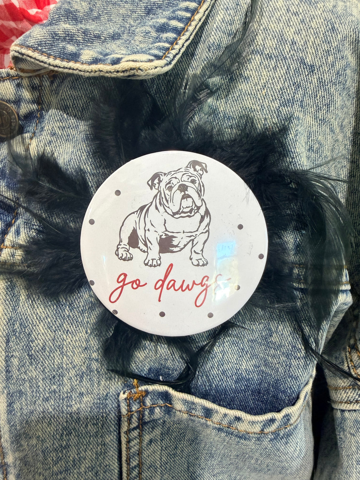 Feather game day buttons