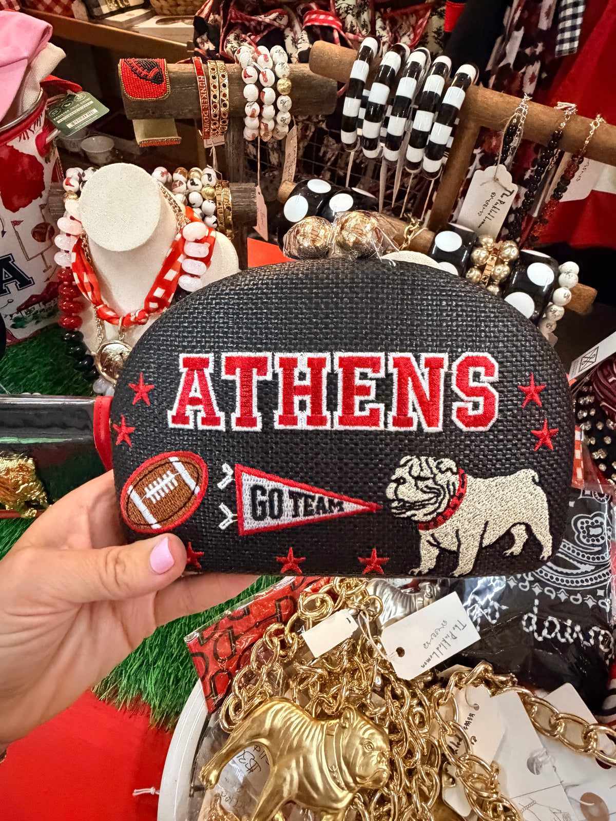 Embroidered clutch Athens