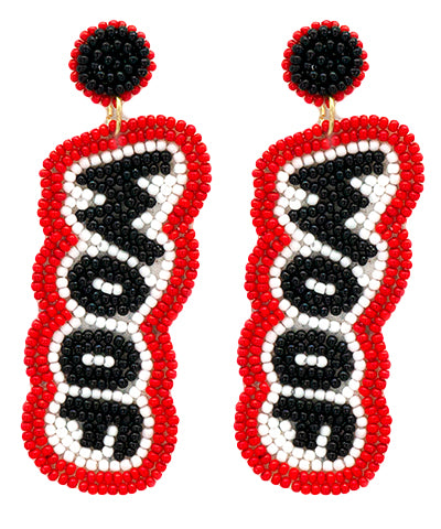 Woof earrings beaded