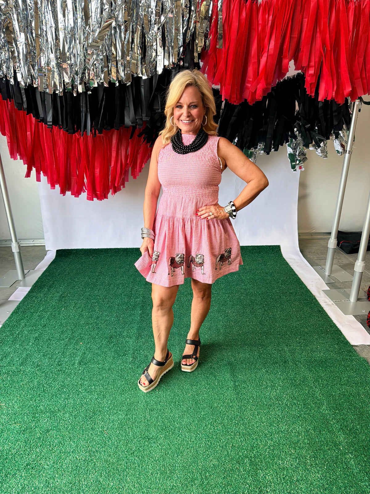 Seersucker dress Georgia licensed up to plus size