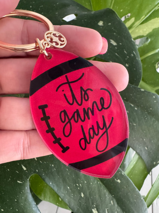 Key chain acrylic football game day