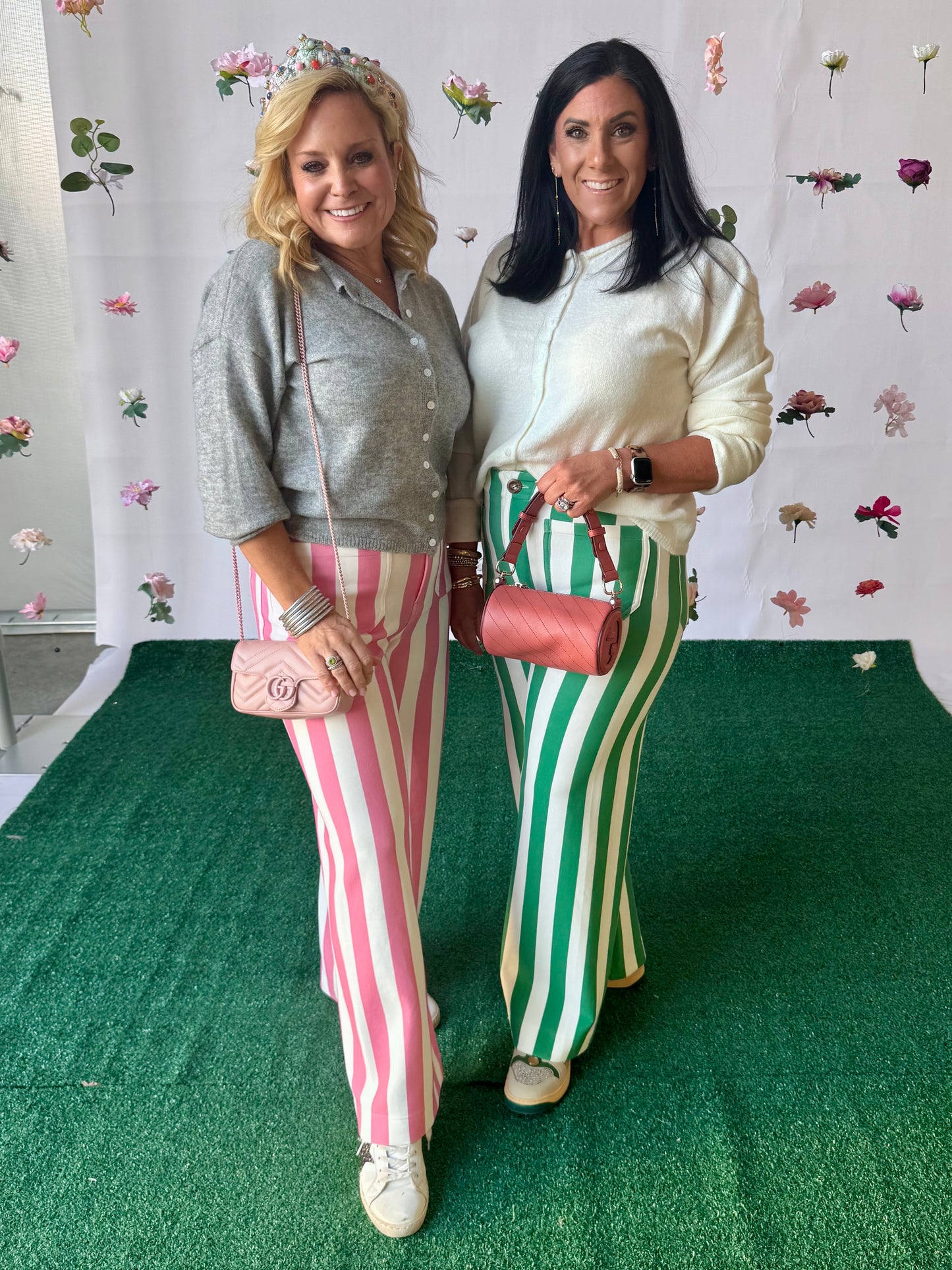 Pink stripe pants
