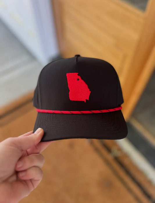 Embroidered state georgia hat with star in Athens! Men or women