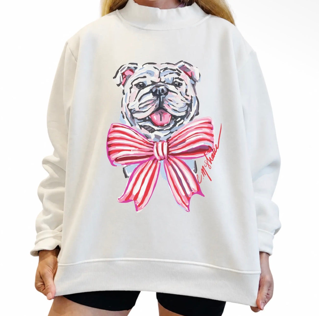Bulldog mock neck one size!