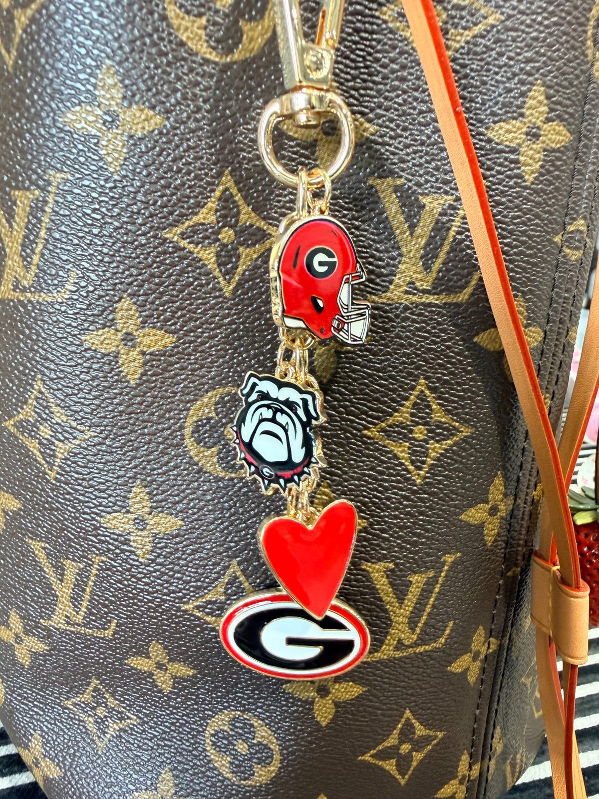 Bulldog bag charm or key chain