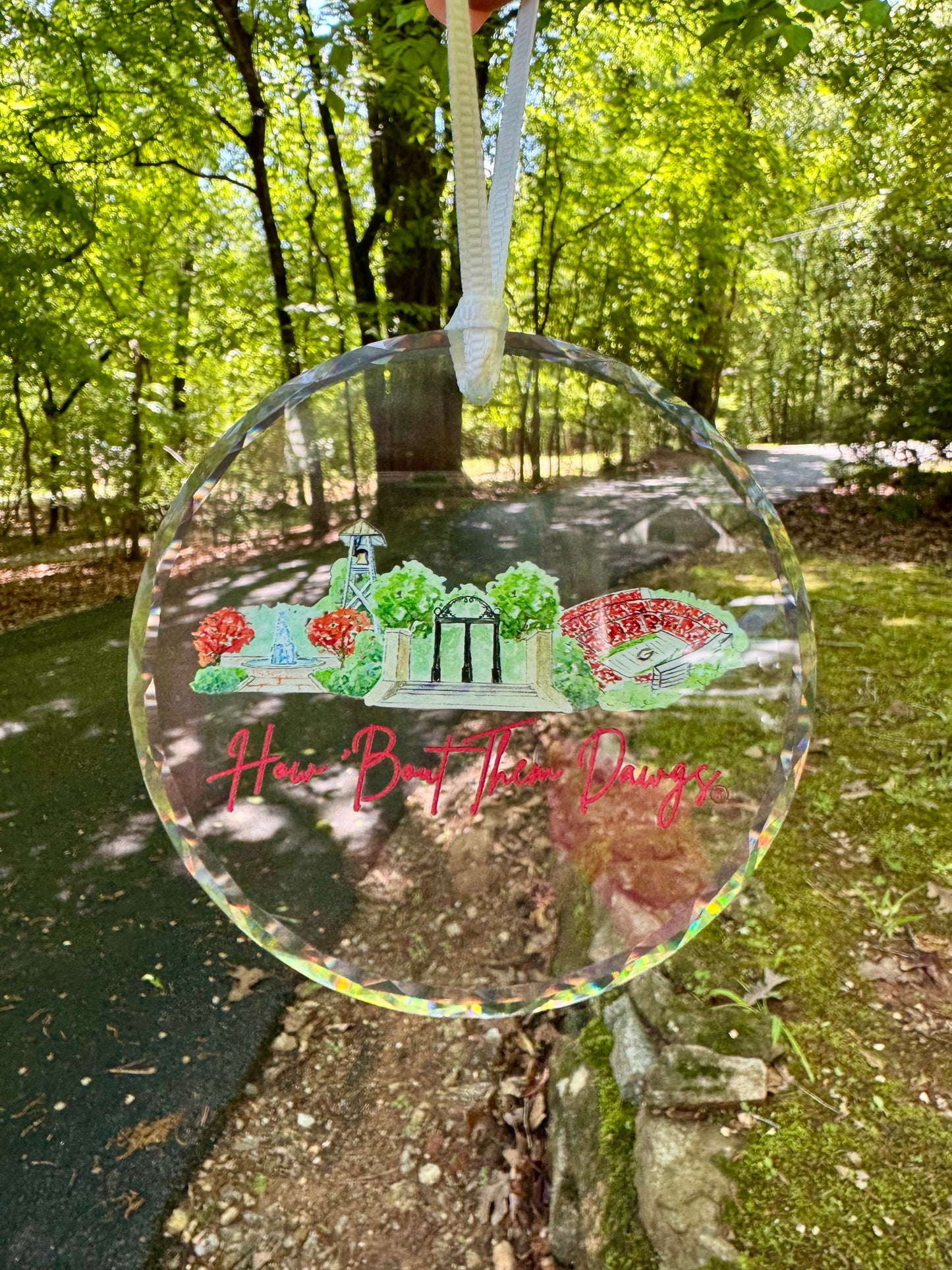 Georgia landmark Glass ornament licensed