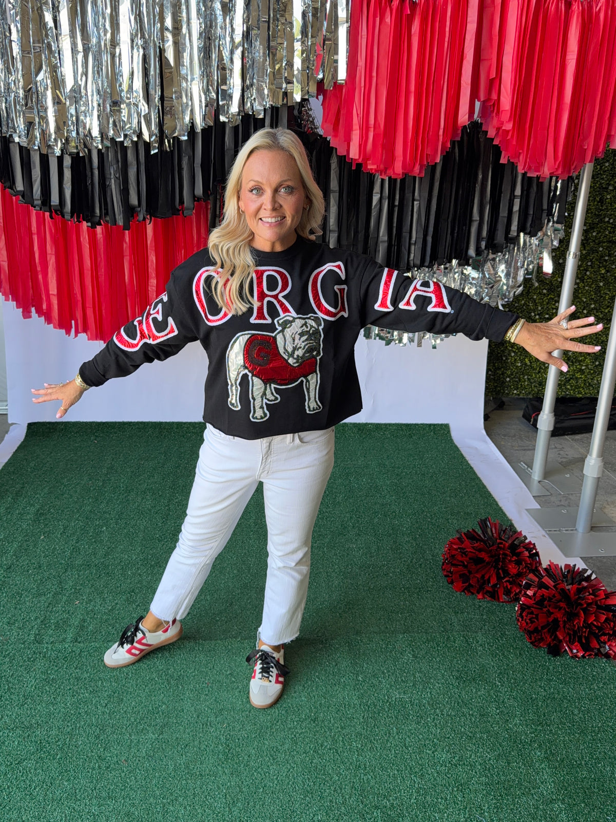 The stadium sequin crewneck licensed