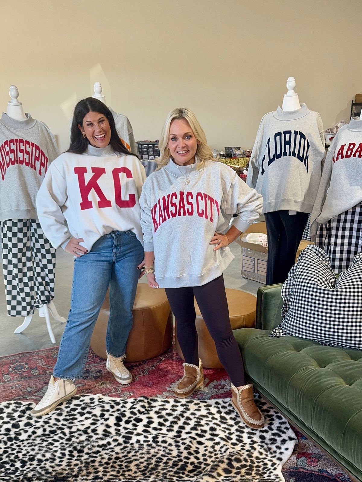Oversized mock neck reversible Kansas City