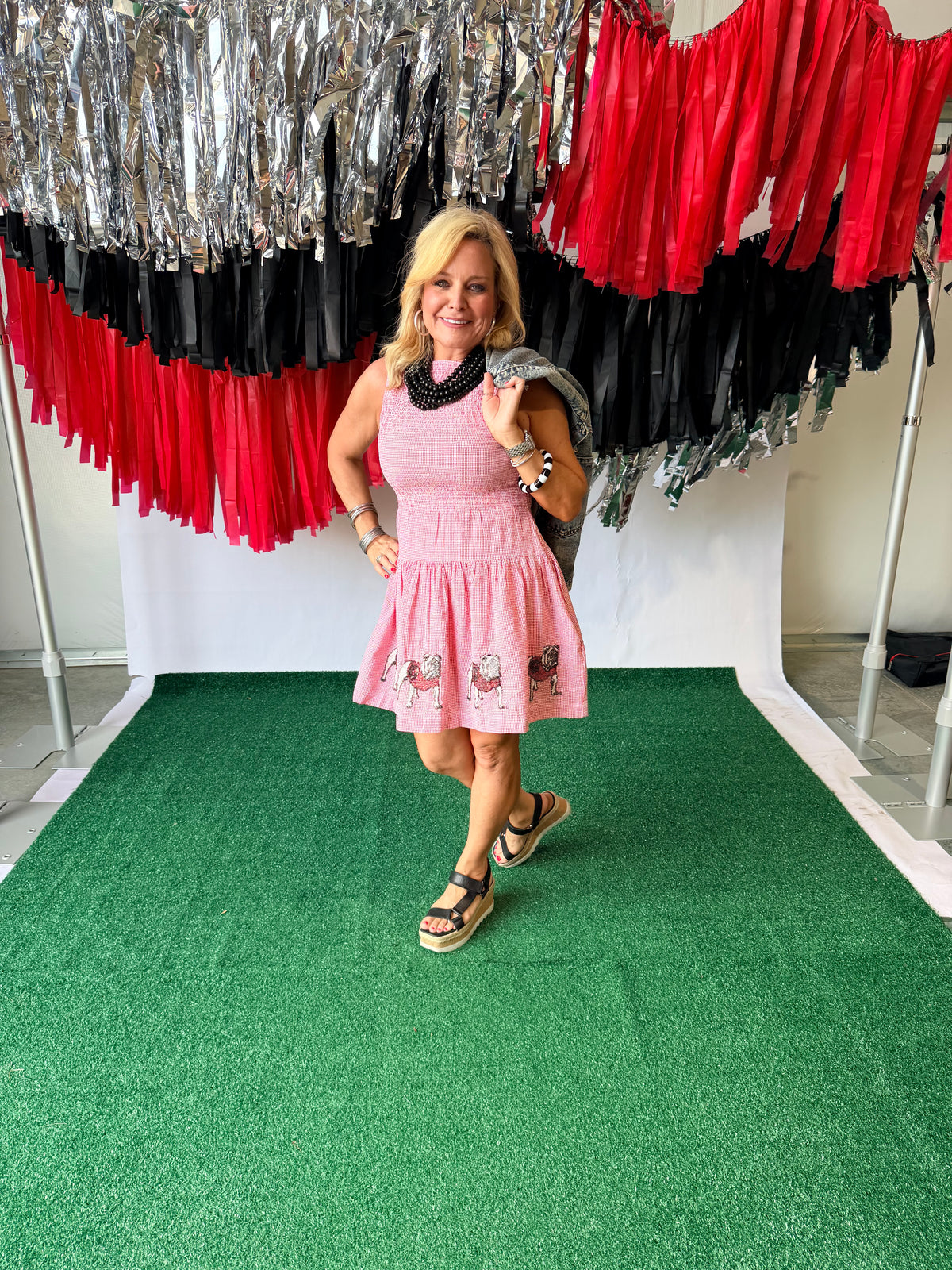 Seersucker dress Georgia licensed up to plus size