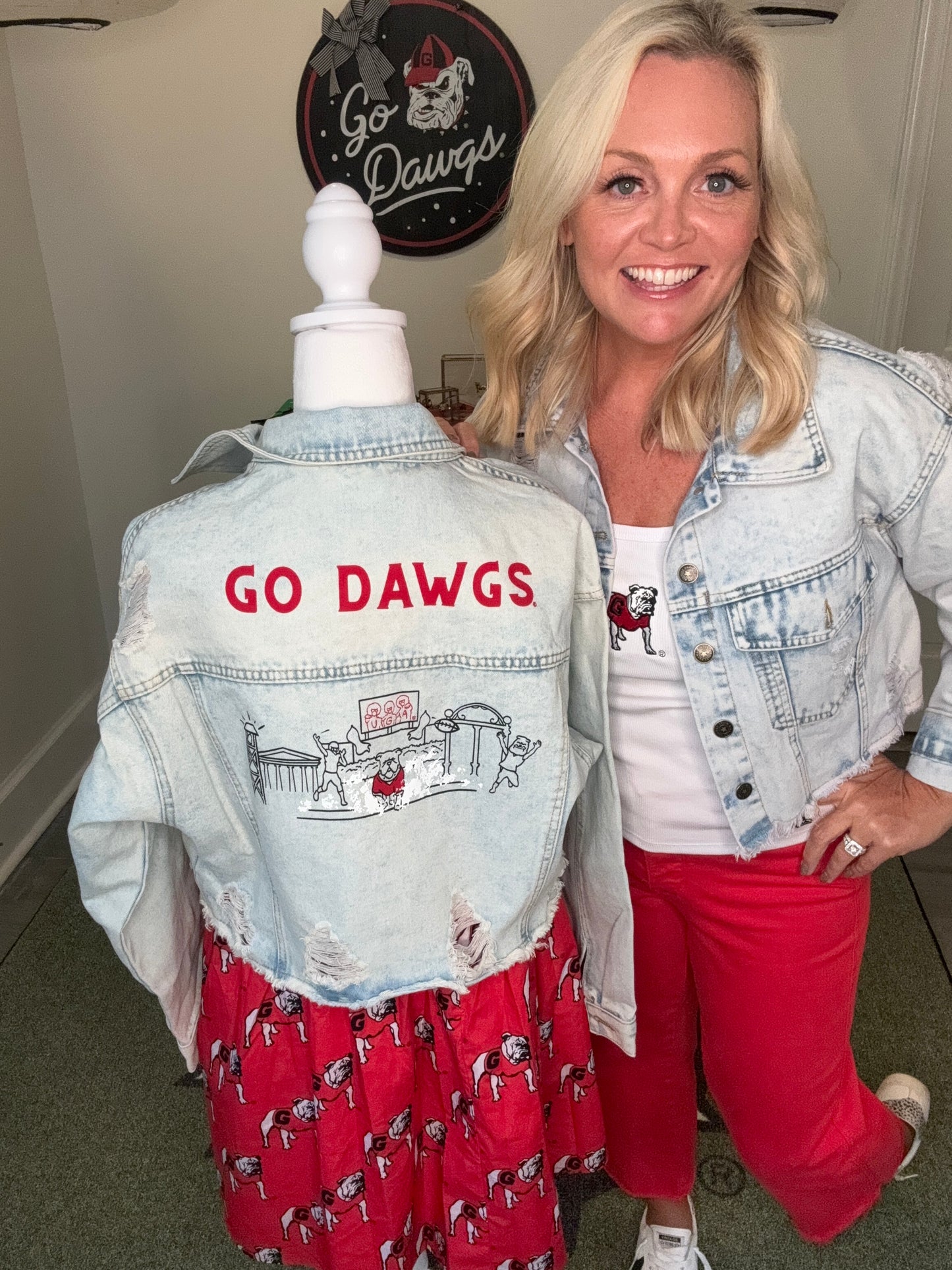 UGA fall collection Licensed Jean jackets UGA dawgs