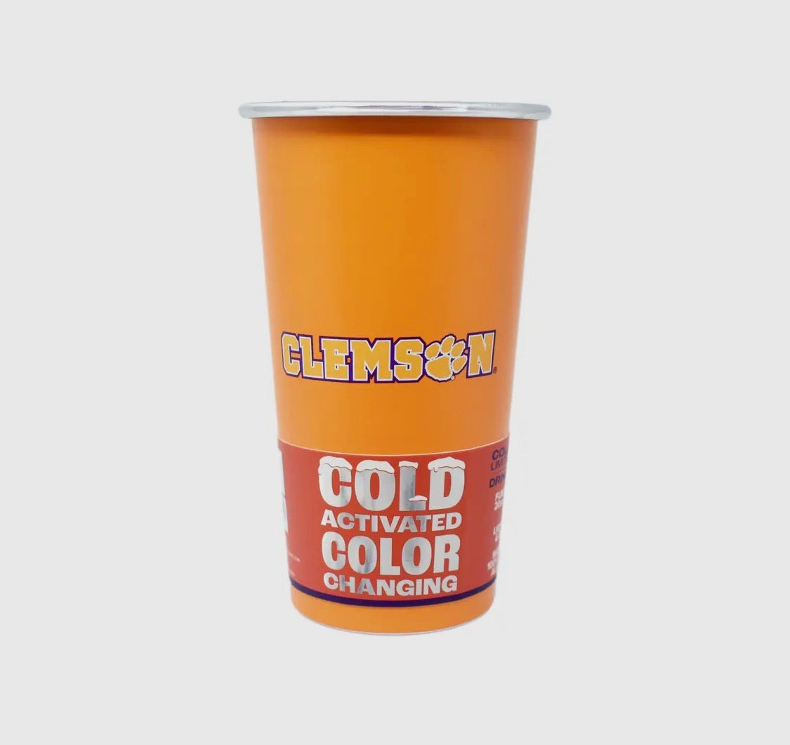 Clemson university color changing cup
