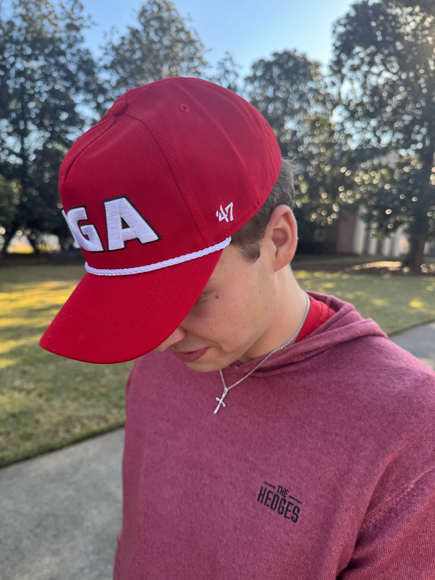 Embroidered georgia hat licensed