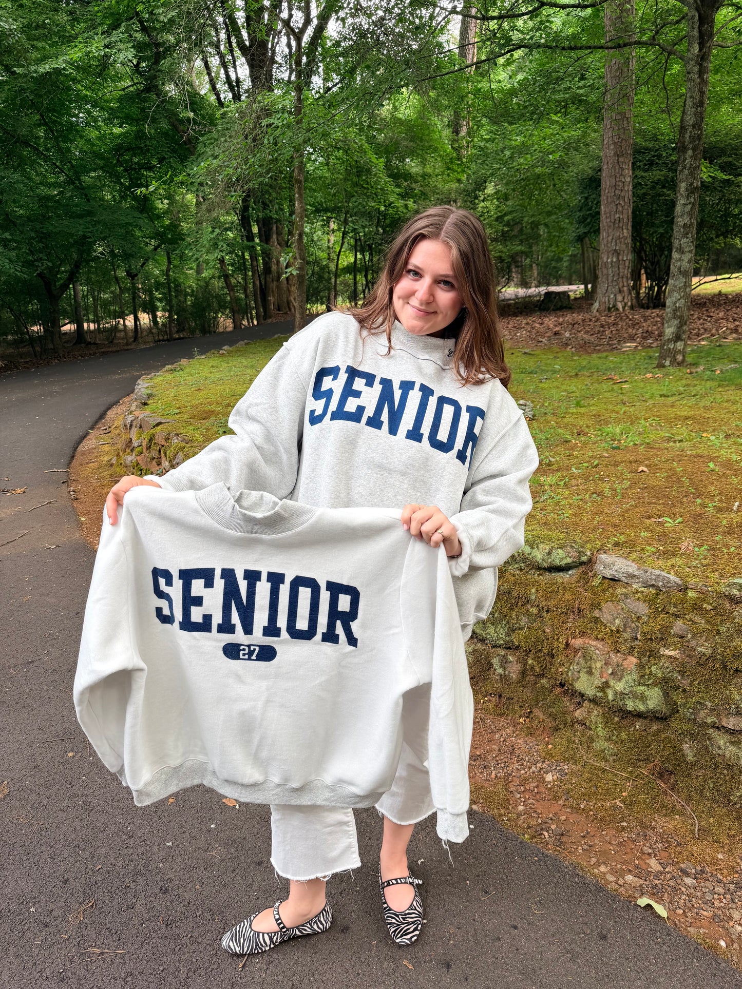 Reversible senior mock neck