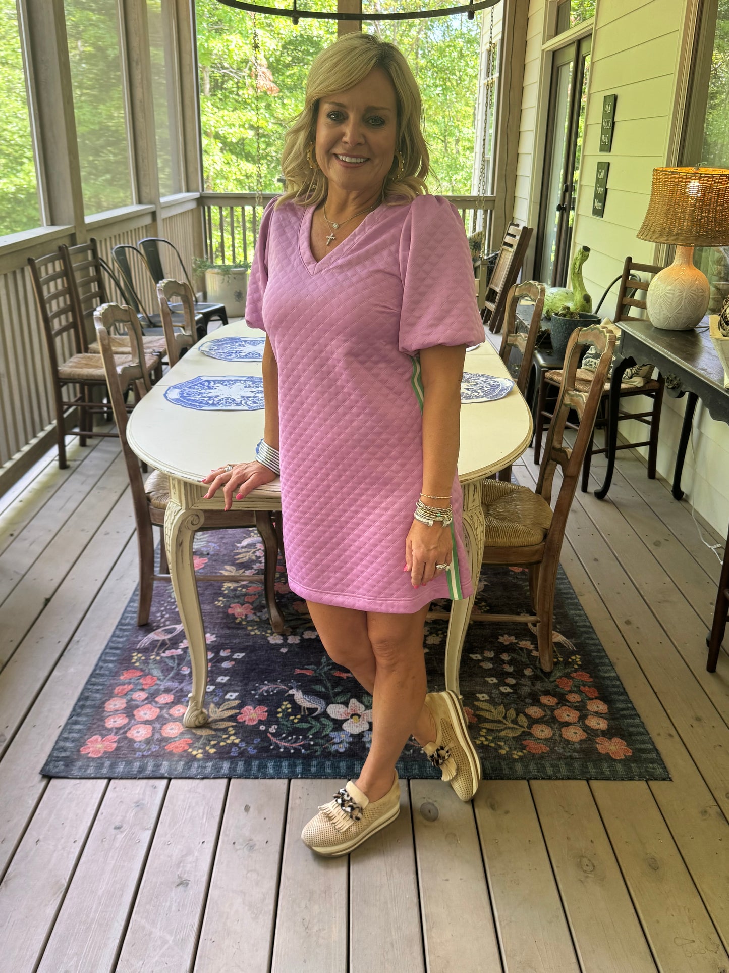 Lavender summer dress jacquard marked down