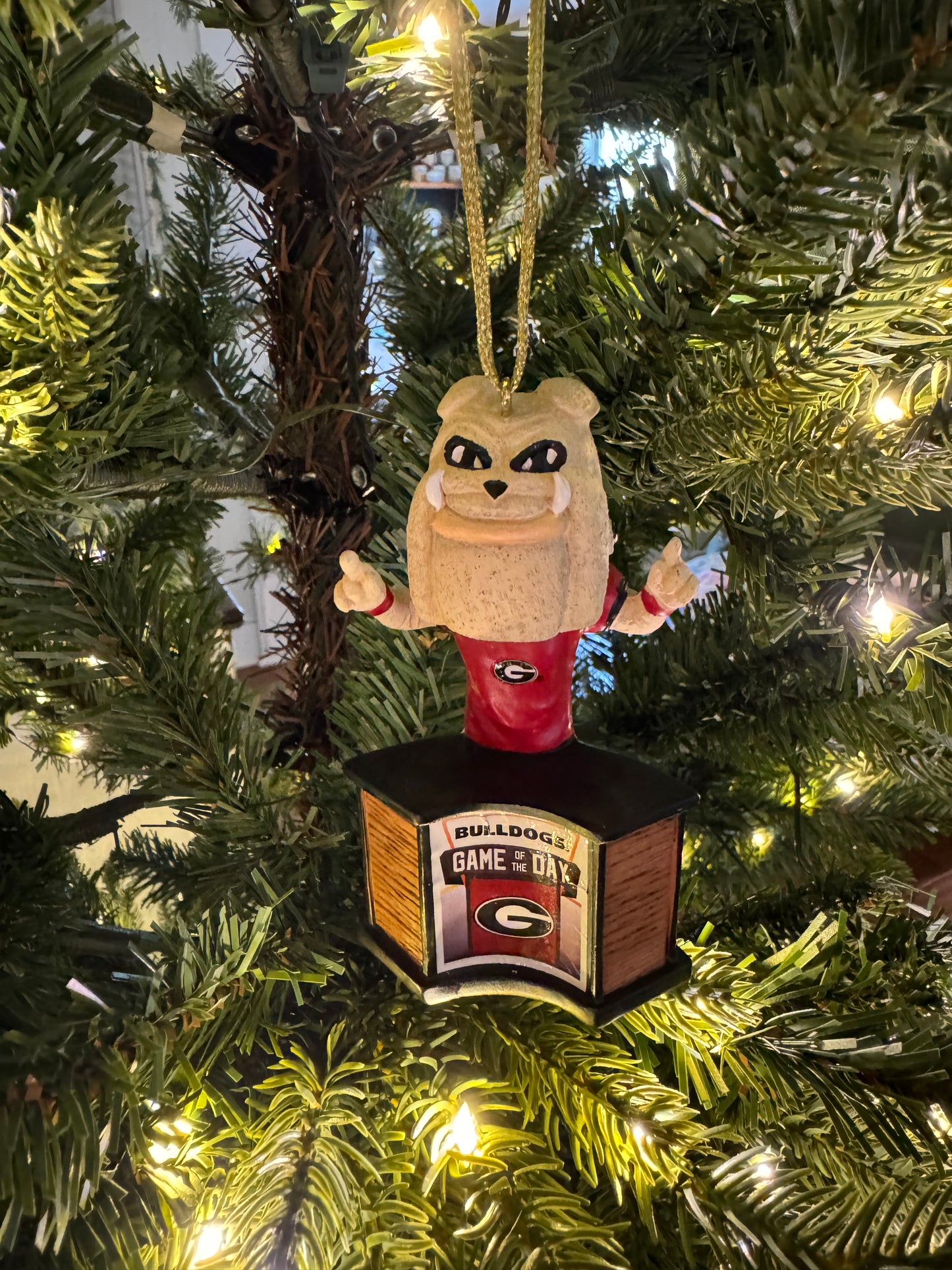 Bulldog game day ornament