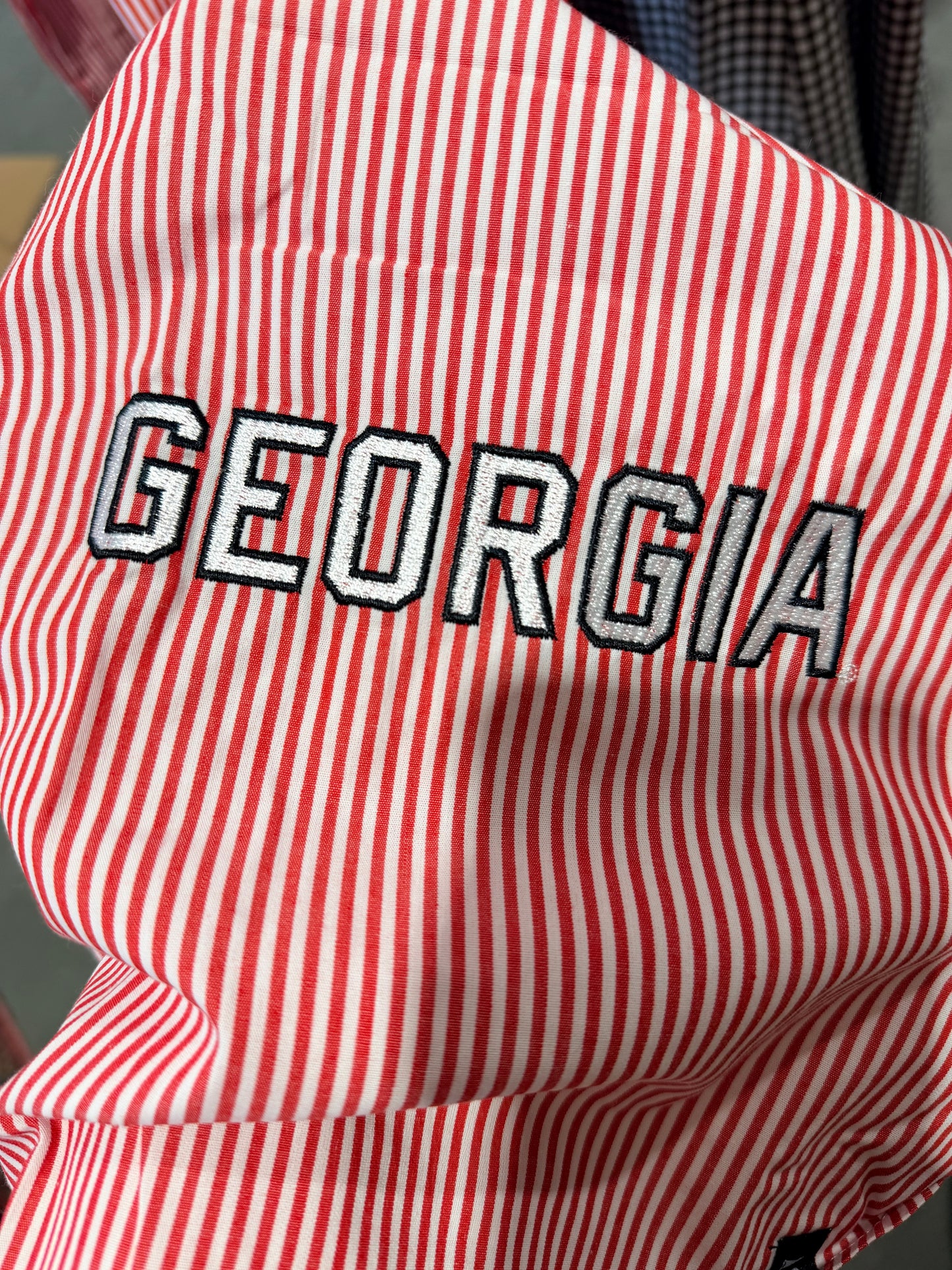 Gingham shirt dress with patches licensed