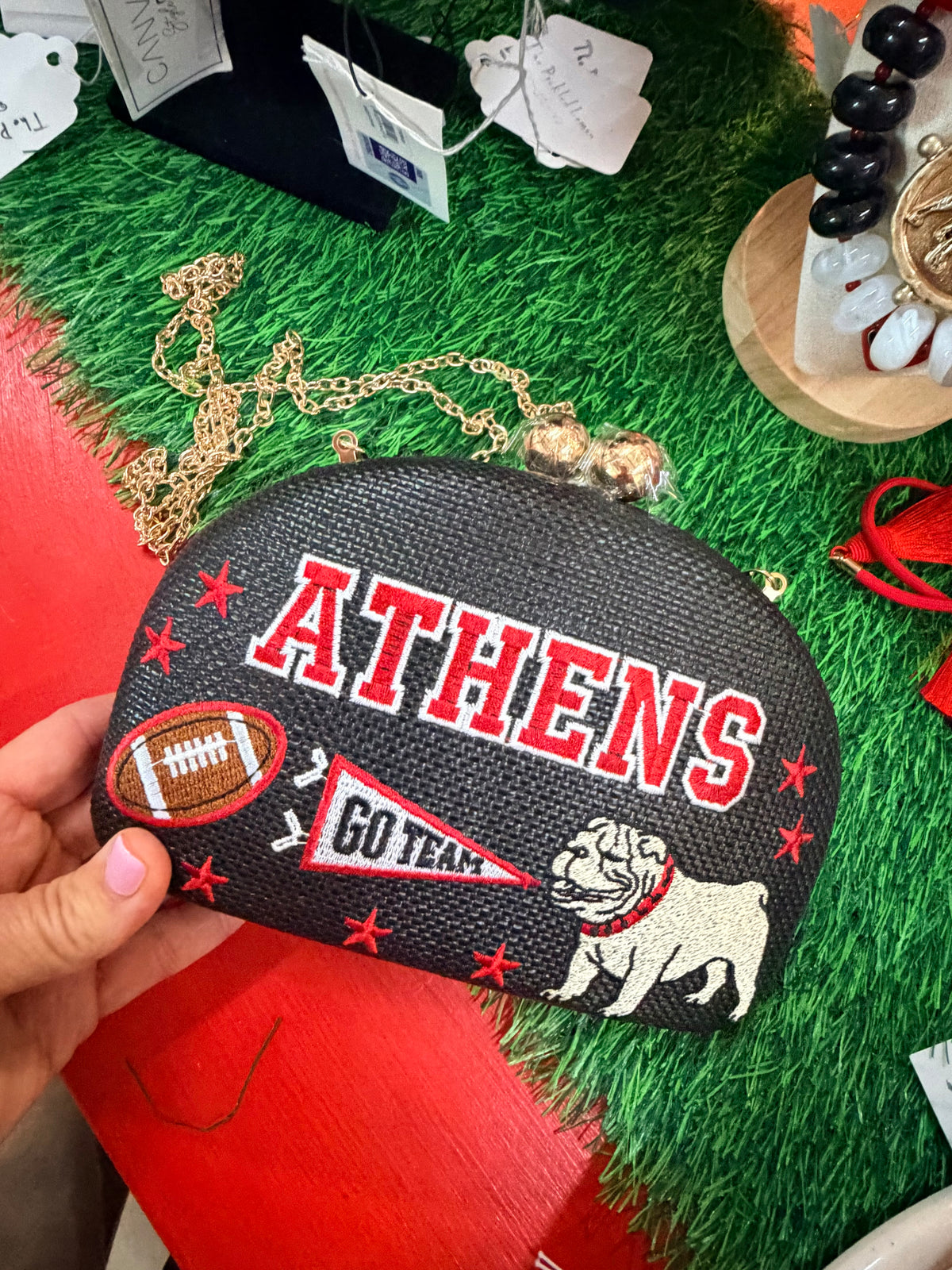 Embroidered clutch Athens