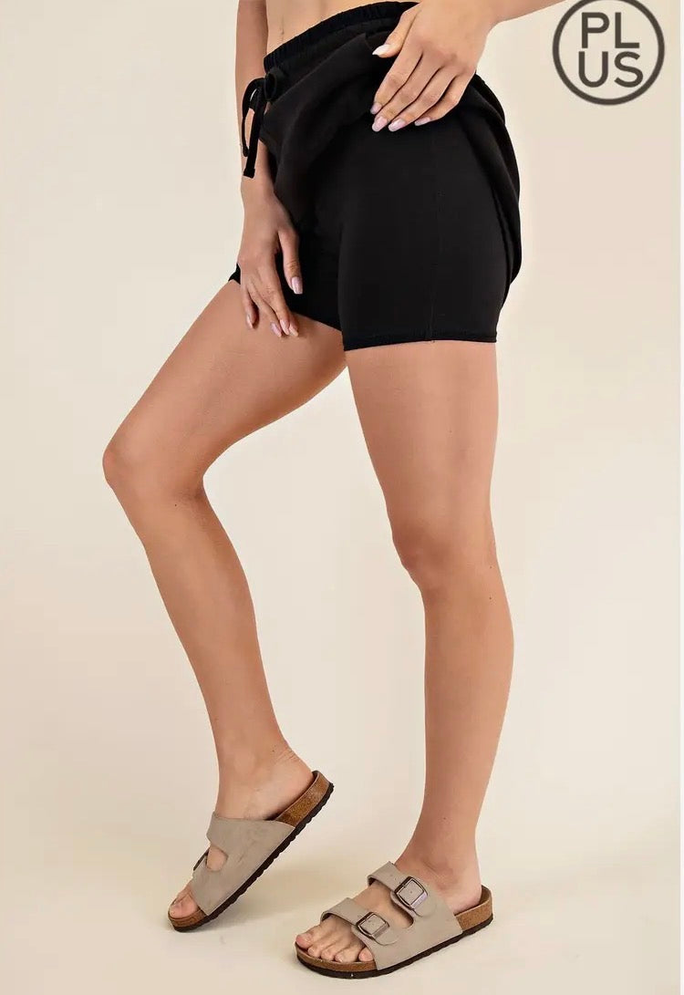 Black active wear skort up to 3X!