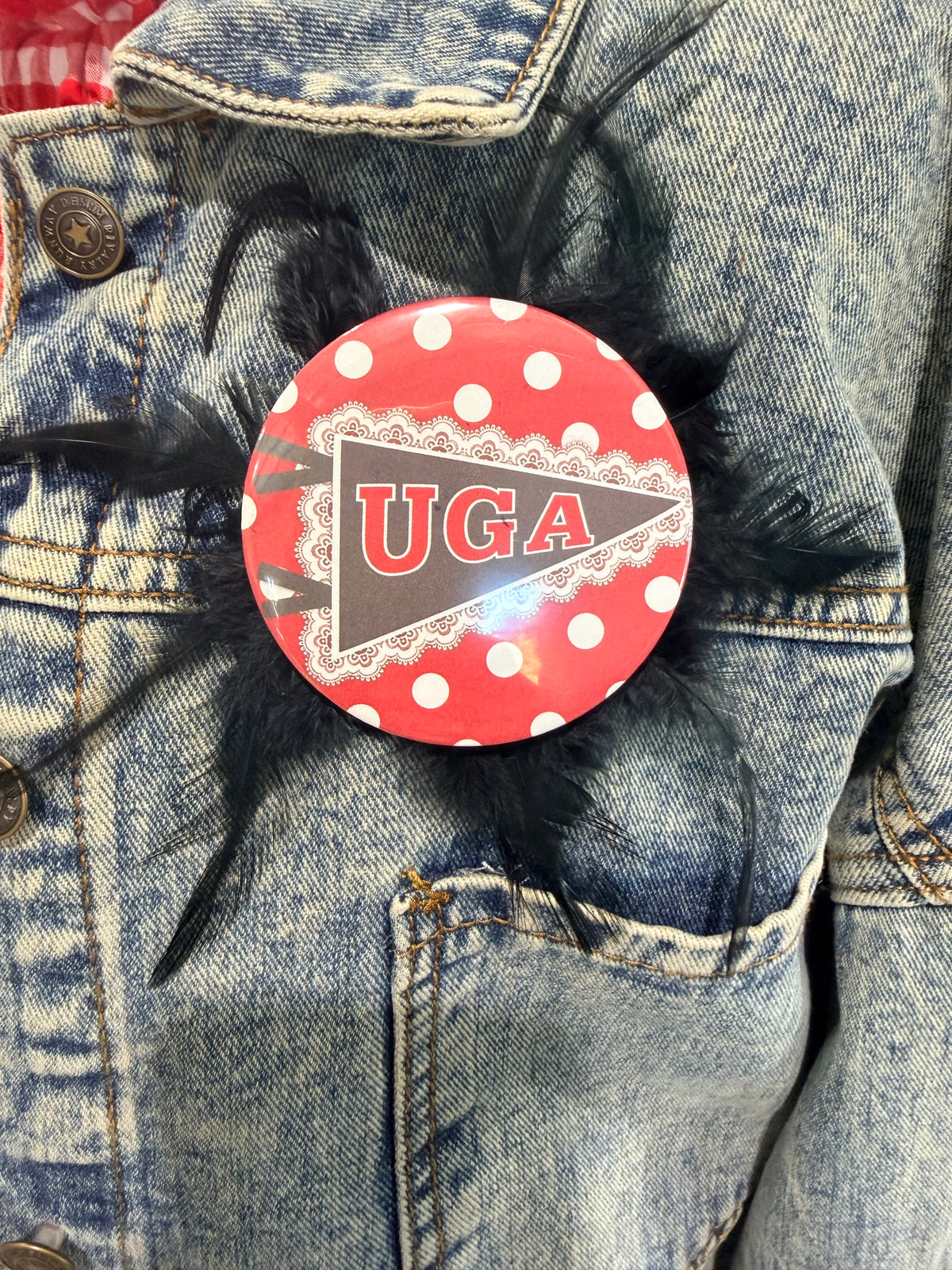 Feather game day buttons
