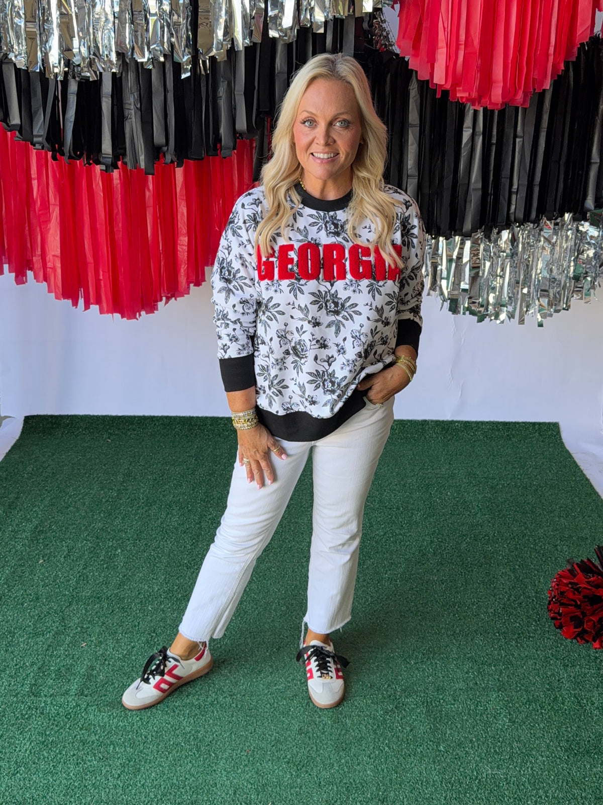 Georgia floral toile sweatshirt licensed